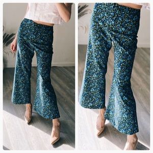 Zara flared high waist floral pants